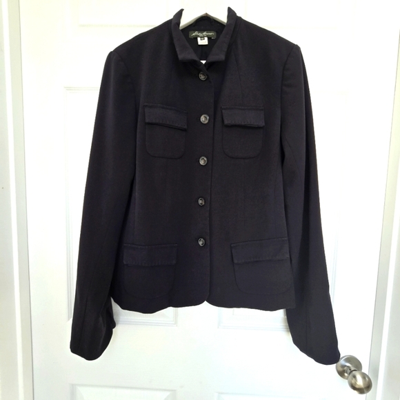 Eddie Bauer Women's Black Button Down Causal Blazer Jacket Size‎ 10 - Picture 1 of 16